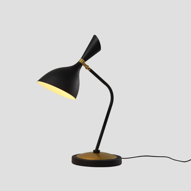 Modern Chic 1 Light Table Lamp Desk Lamp in Mette Black/White