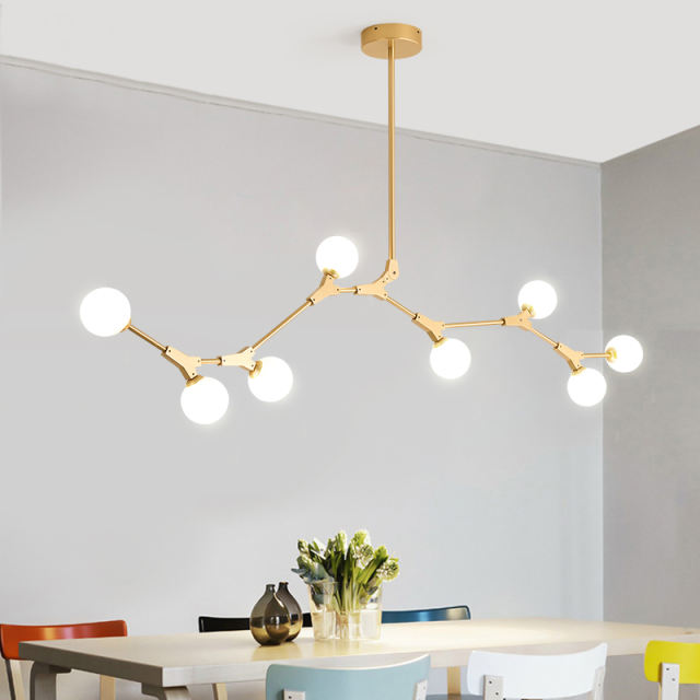Contemporary Organic Branching 8 Light Chandelier for Dining Room