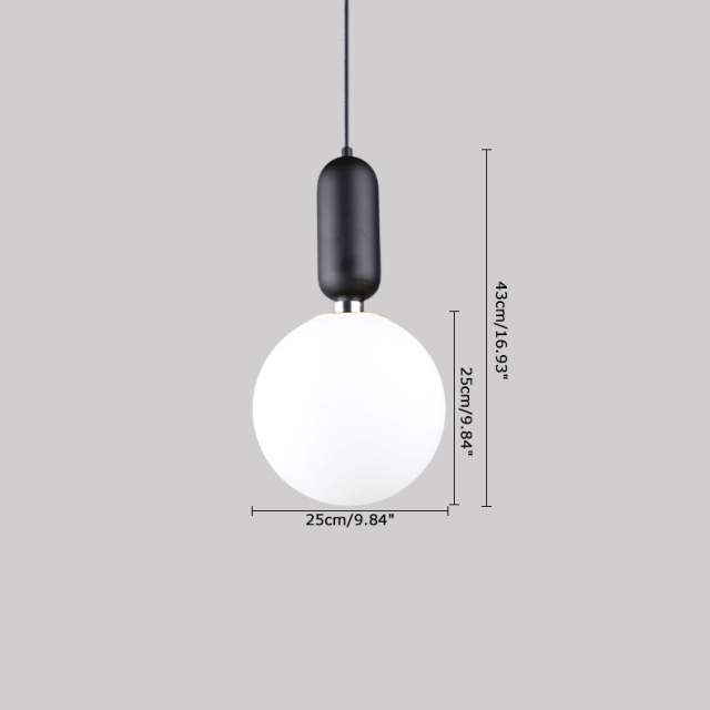 Modern 1 Light Drop Pendant Lamp in White/Black/Gold for Bar Coffee Shop Kitchen Island Bedside Lighting