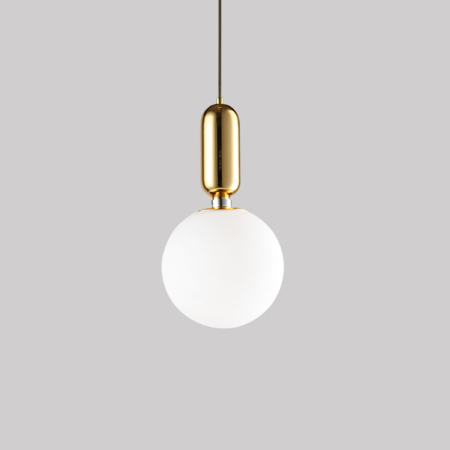 Modern 1 Light Drop Pendant Lamp in White/Black/Gold for Bar Coffee Shop Kitchen Island Bedside Lighting