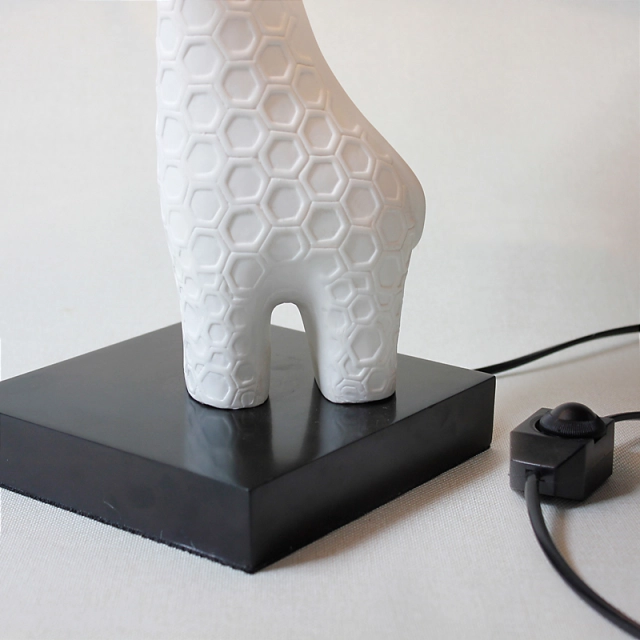 Modern Designer Lighting Giraffe Table Lamp in White
