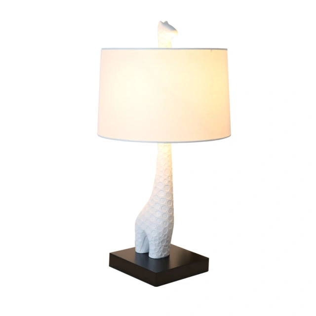 Modern Designer Lighting Giraffe Table Lamp in White