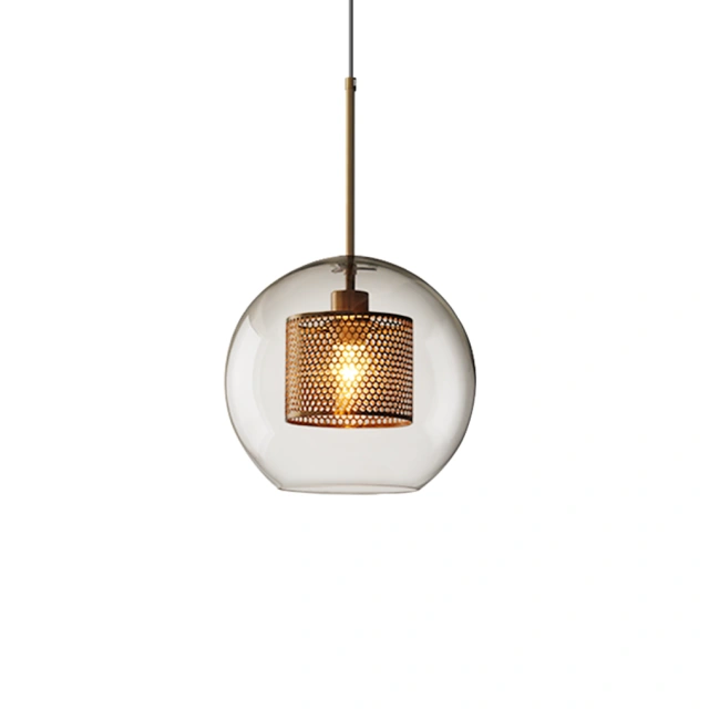 Modern Style 1 Light Globe Glass Pendant Light for Bar, Kitchen or Dinging Room