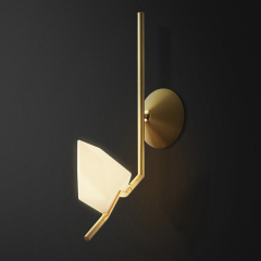 Modern Style 1 Light Seed Wall Sconce in Brass for Bedside and Bathroom Vanity Lighting