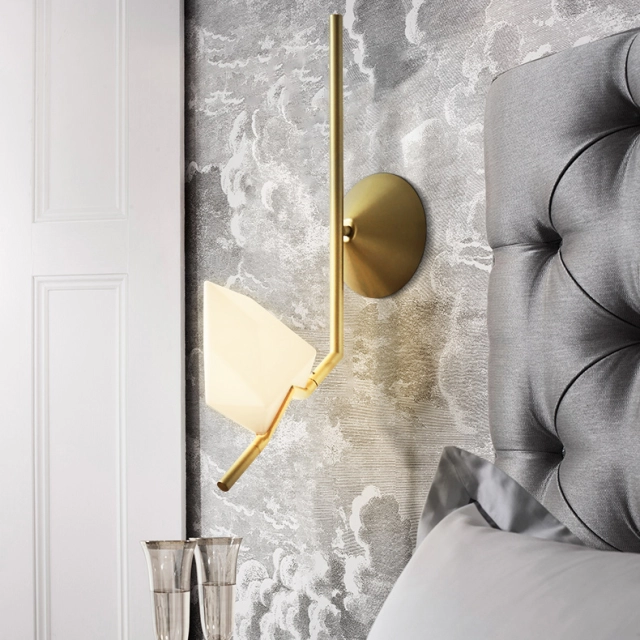 Modern Style 1 Light Seed Wall Sconce in Brass for Bedside and Bathroom Vanity Lighting