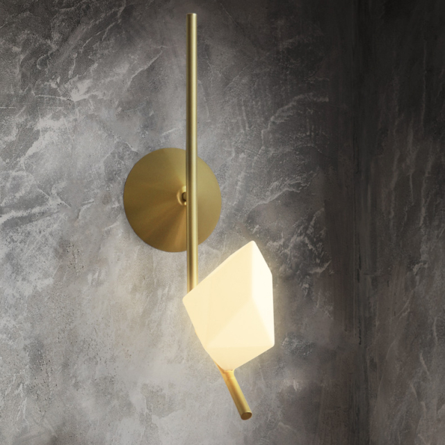 Modern Style 1 Light Seed Wall Sconce in Brass for Bedside and Bathroom Vanity Lighting