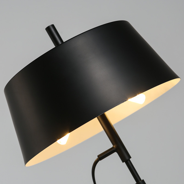 Modern Black Hight Adjustable 1 Light Table Lamp for Bedside