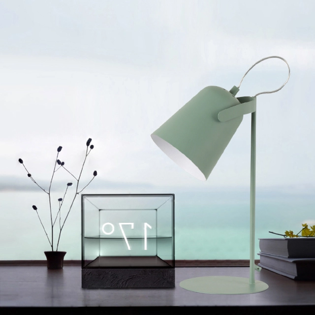 Modern Simple Black 1 Light Table Lamp for Reading