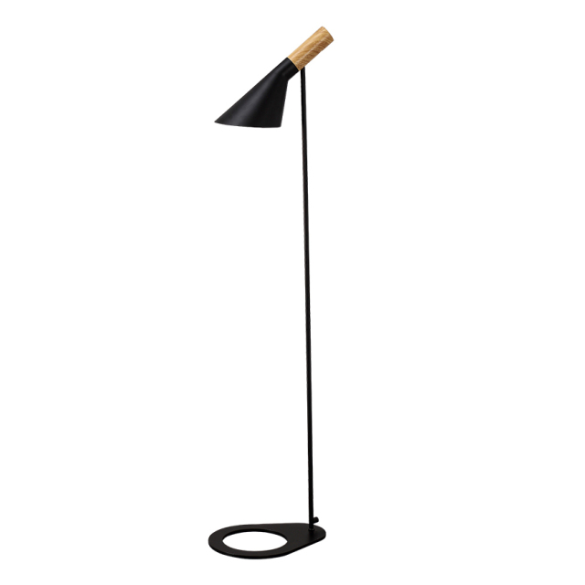 Modern Designer Lighting 1 Light AJ Floor Lamp with Cone Shade in Black/White