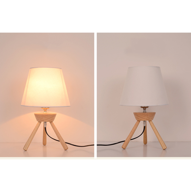Modern Chic 1 Light Table Lamp with Wooden Tripod Base