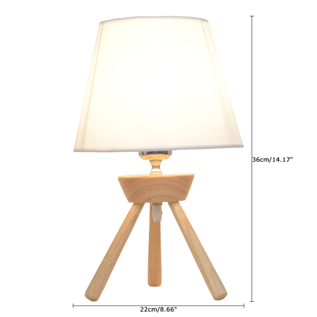 Modern Chic 1 Light Table Lamp with Wooden Tripod Base