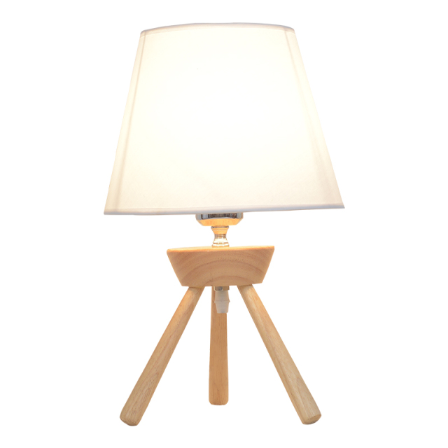 Modern Chic 1 Light Table Lamp with Wooden Tripod Base