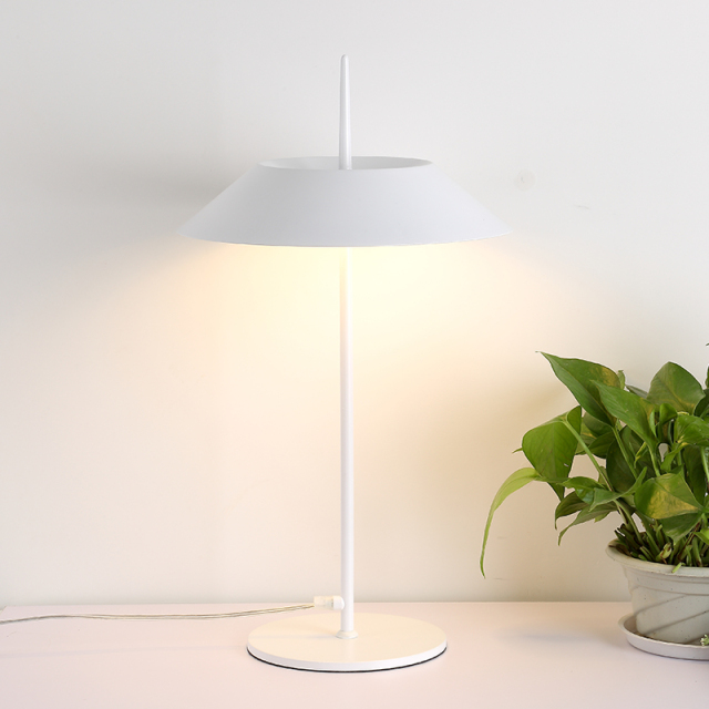 Mid Century Modern Mayfair LED Table Lamp Topped with Tapered Shade