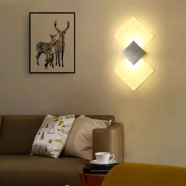 Modern Style LED Angular Wall Lamp 6W Warm White