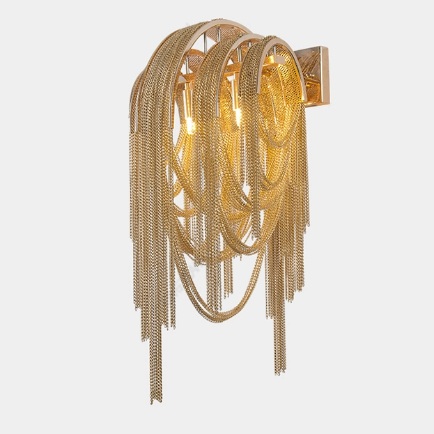 Post Modern Luxury 2 Light Chain Wall Light  for Bedroom, Bedside or Hotel Villa