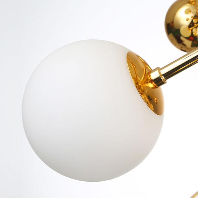 Mid Century Modern 18 Light Sputnik Inspired Chandelier in Gold