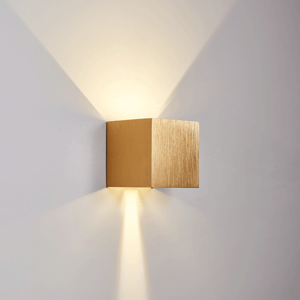 Minimalist Modern Small Cube LED Waterproof Mini Wall Lamp Wall Sconce Beam in Warm White for Bedroom/Living Room/Hallway