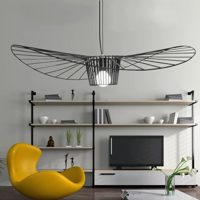 Modern Design Flying Pendant Light Black for Foyer Living Room Dining Room