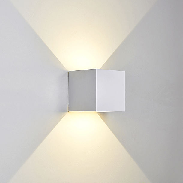 Modern Small Cube LED Waterproof Mini Wall Lamp Wall Sconce Beam Adjustable in Warm White for Bedroom/Living Room/Hallway