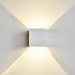 Minimalist Modern Small Cube LED Waterproof Mini Wall Lamp Wall Sconce Beam in Warm White for Bedroom/Living Room/Hallway