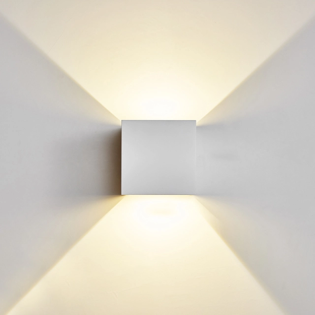 Modern Small Cube LED Waterproof Mini Wall Lamp Wall Sconce Beam Adjustable in Warm White for Bedroom/Living Room/Hallway