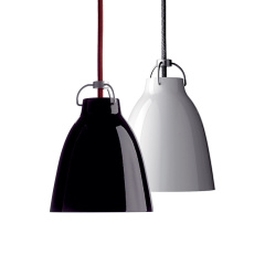 Modern 1 Light Dome Pendant Light in Glossy Black/White for Kitchen Island, Dining Room or Resturant