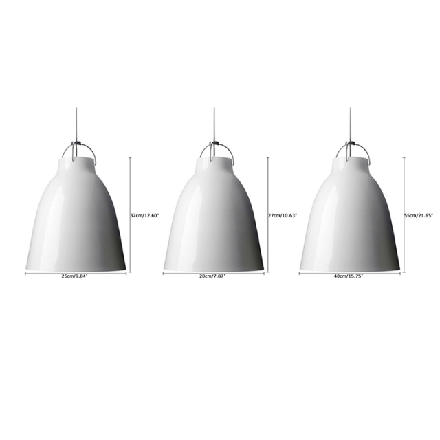 Modern 1 Light Dome Pendant Light in Glossy Black/White for Kitchen Island, Dining Room or Resturant