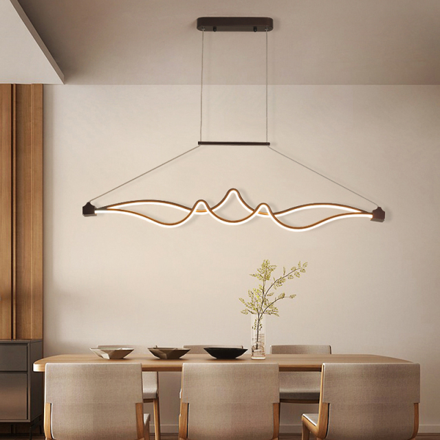 Contemporary Style 43&quot;Wide LED Waving Kitchen Island Light