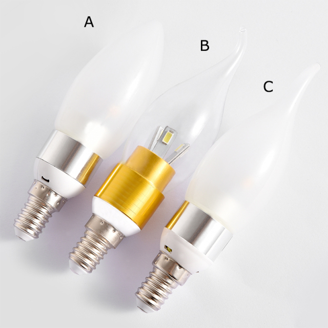 LED E12 Warm White Candle Bulbs 5W