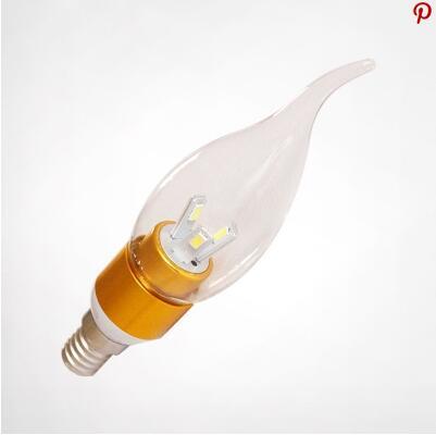 LED Warm White E12 Candle Bulb 3W Golden 360°