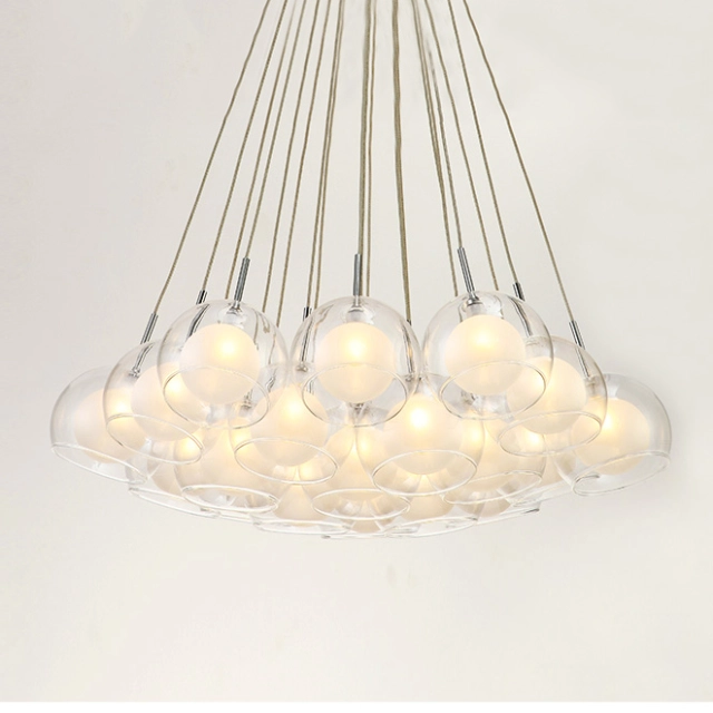 Modern Design Bocci Cluster Pendant Light with Clear Glass Globes