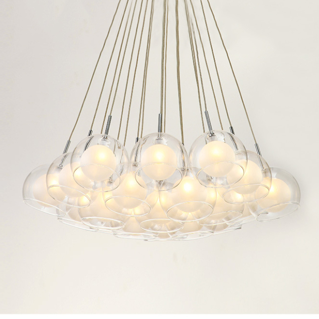 Modern Design Bocci Cluster Pendant Light with Clear Glass Globes