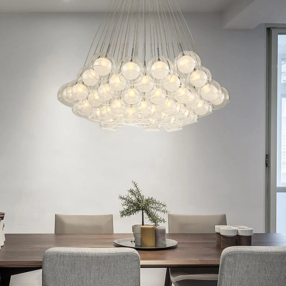 Modern Design Bocci Cluster Pendant Light with Clear Glass Globes