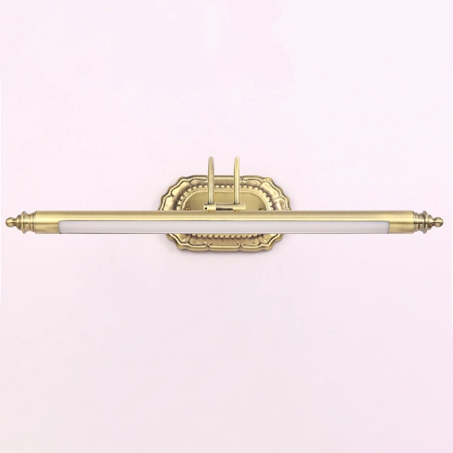 Mid Century Modern LED Bathroom Vanity Ligting in Brass, Light Angle Adjustable