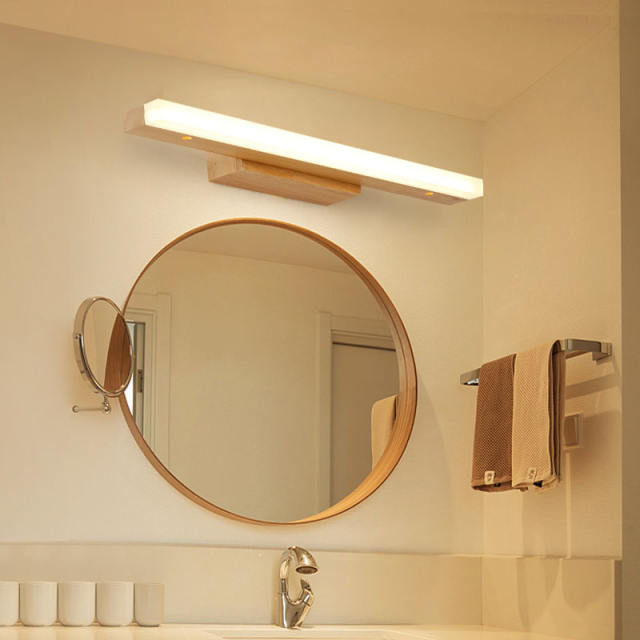 Modern Style Wooden Linear LED Vanity Light Bath Light