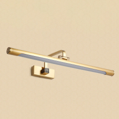 Modern Oriental Style LED Vanity Light in Brass