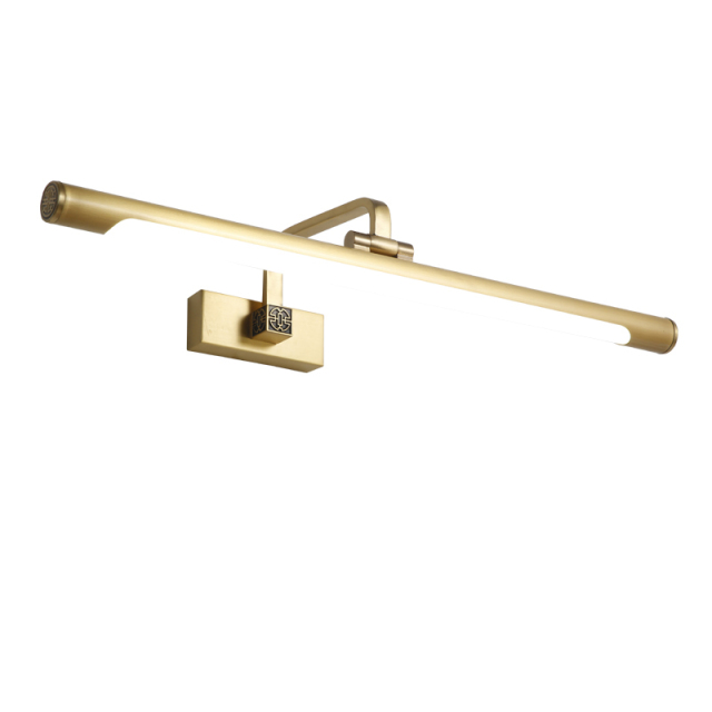 Modern Oriental Style LED Vanity Light in Brass