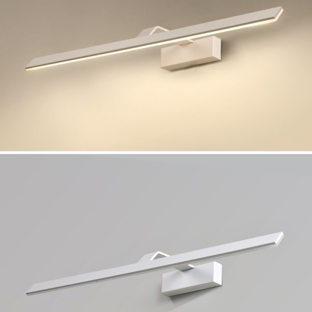 Modern Style Water-proof LED Bath Light in White Finish for Bathroom Powder Room