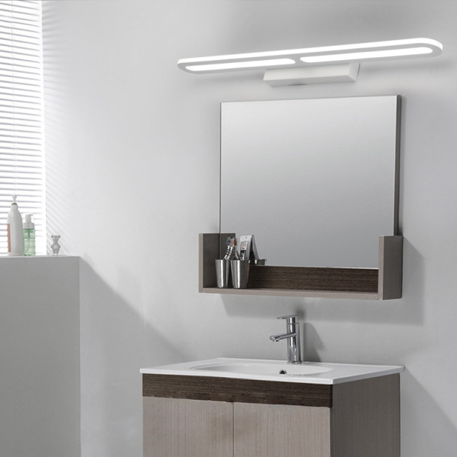 Modern White LED Vanity Light for Bathroom Powder Room