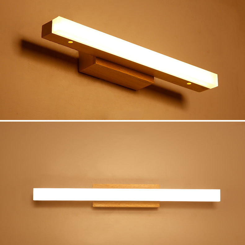 wooden vanity light