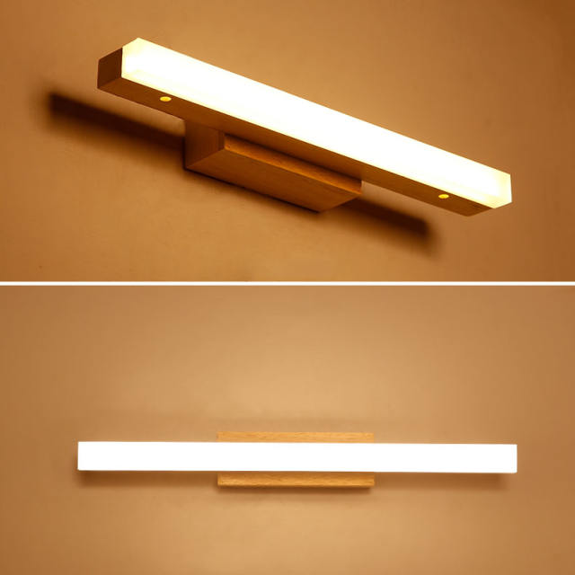 Modern Style Wooden Linear LED Vanity Light Bath Light