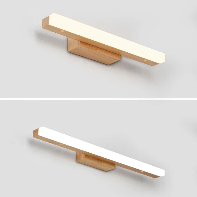 Modern Style Wooden Linear LED Vanity Light Bath Light