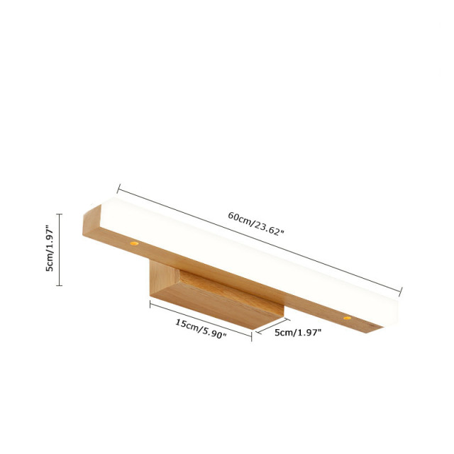 Modern Style Wooden Linear LED Vanity Light Bath Light