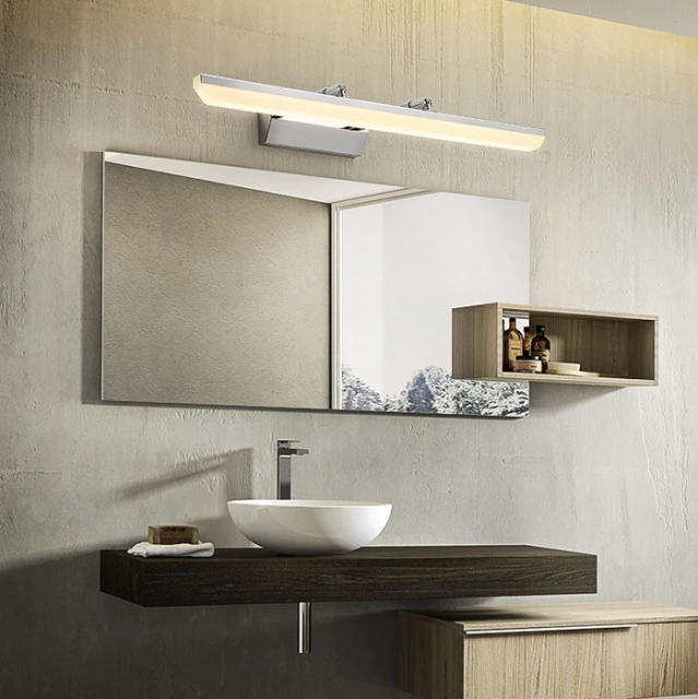 Modern Style Acrylic LED Vanity Light in Chrome for Bathroom Powder Room