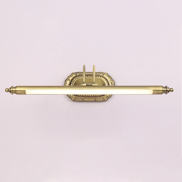 Mid Century Modern LED Bathroom Vanity Ligting in Brass, Light Angle Adjustable