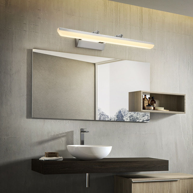 Modern Style Acrylic LED Vanity Light in Chrome for Bathroom Powder Room