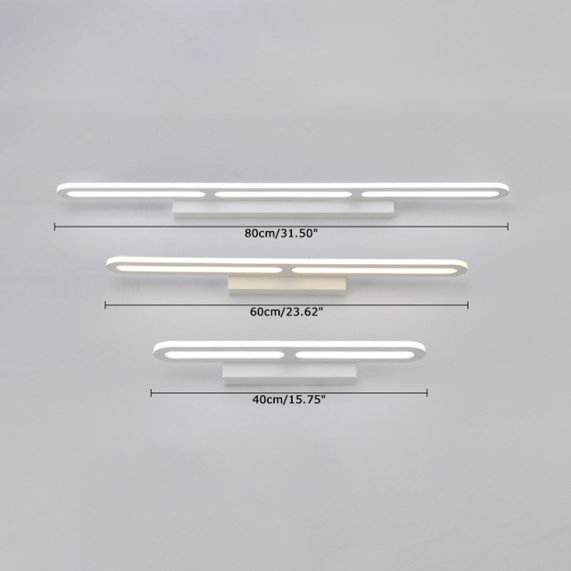 Modern White LED Vanity Light for Bathroom Powder Room