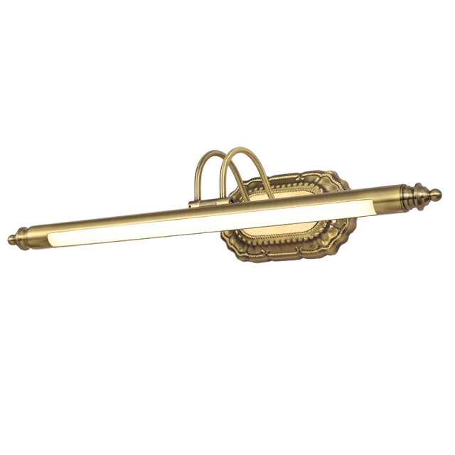 Mid Century Modern LED Bathroom Vanity Ligting in Brass, Light Angle Adjustable