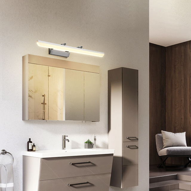 Modern Style Acrylic LED Vanity Light in Chrome for Bathroom Powder Room