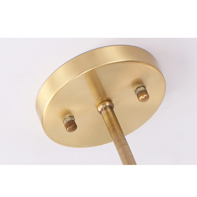 Contemporary Style 4 Light Bubble Semi Flush Mount in Brass